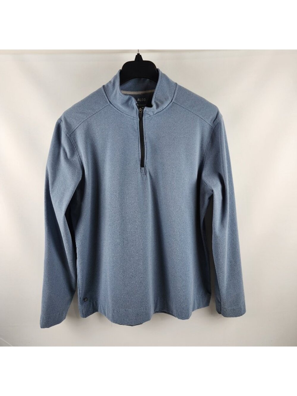 01.Algo Shirt Mens XL Blue L/S Performance 1/4 Zip